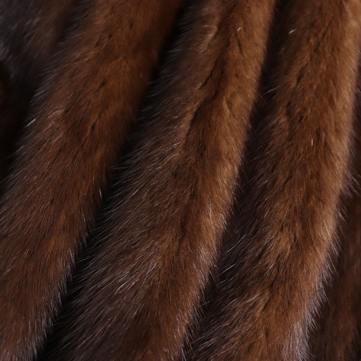 極美品☆MATSUZAKAYA FUR MINK ミンク 本毛皮コート ブラウン 11号 毛 ...