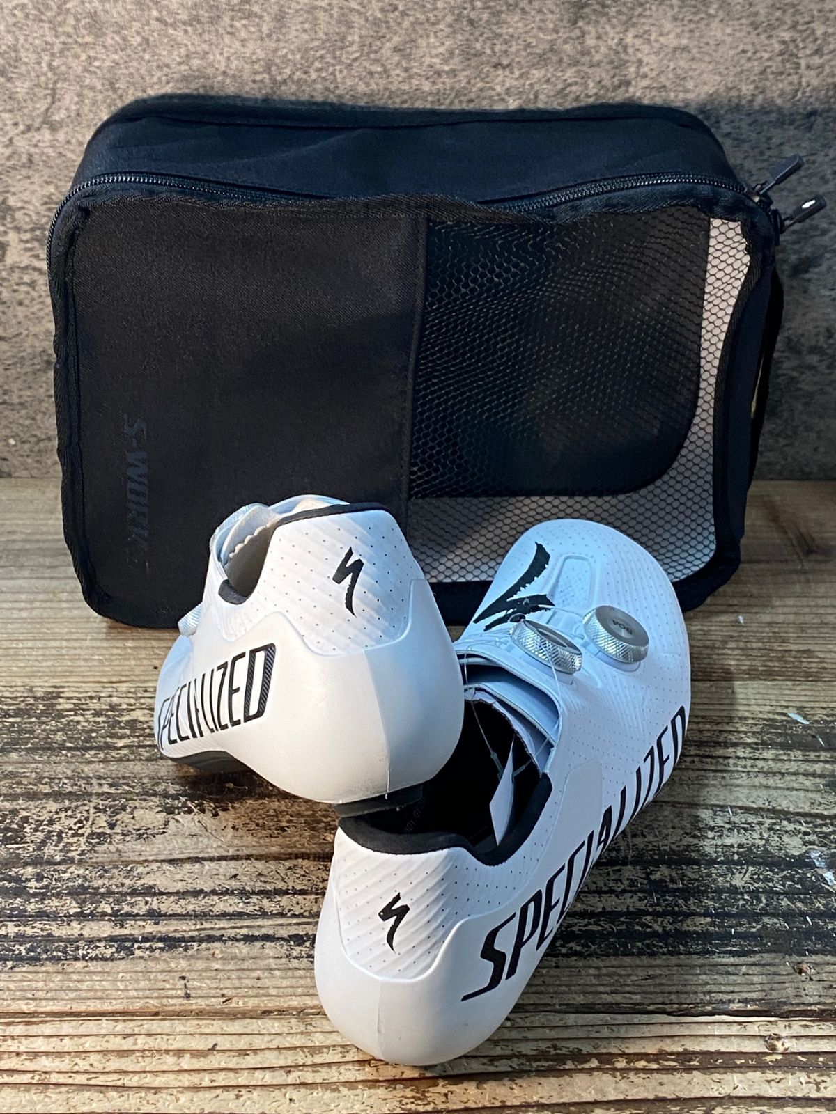 JM427 スペシャライズド SPECIALIZED エスワークス S-WORKS ARES 2 RD ビンディングシューズ TEAM 白 EU43.5 SPD-SL