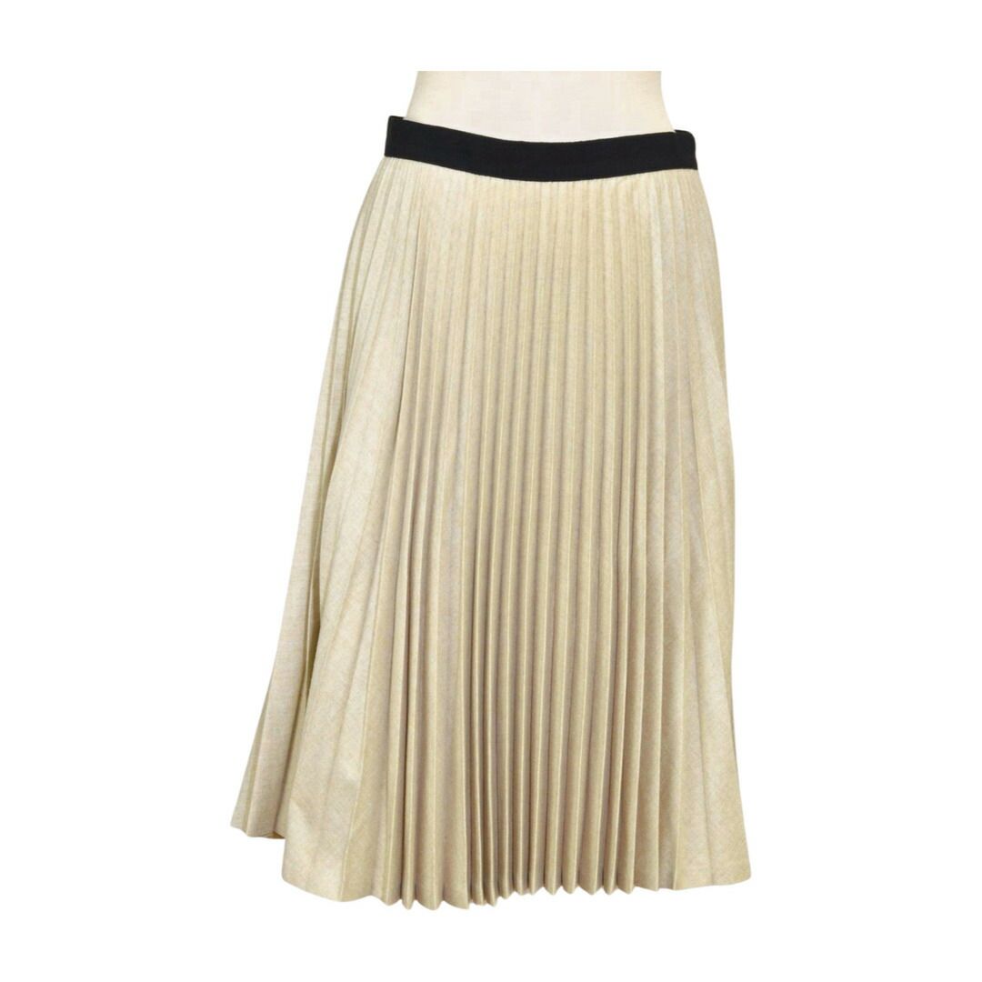 マーガレットハウエル MARGARET HOWELL スカート アコーディオンプリーツ LIGHT FLANNE 2サイズ ベージュ レディース F-L8441