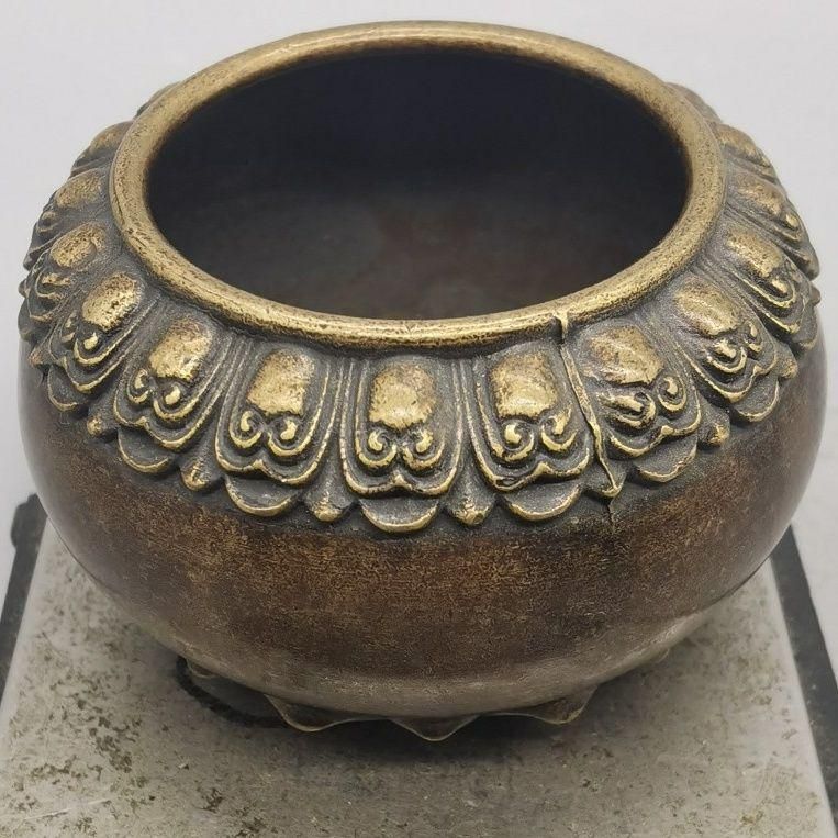 蓮華香炉 銅器 招財進宝 聚宝盆 装飾品 工芸品 美術品 置物 蓮華香炉 銅器 招財進宝 聚宝盆 装飾品 工芸品 美術品 置物