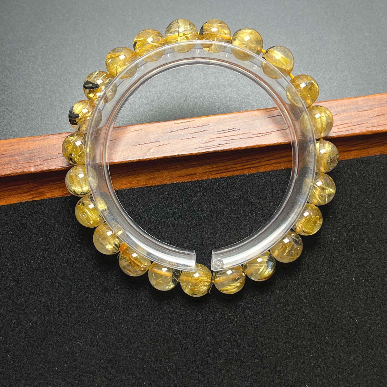 逸品 EU製 ☆太陽花タイチンルチル☆黄金針水晶 金運 開運