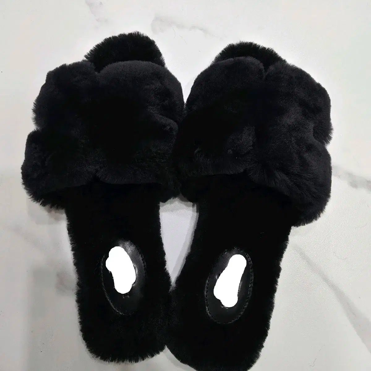 当日配送 シアリング オラン ファー スリッパ 38