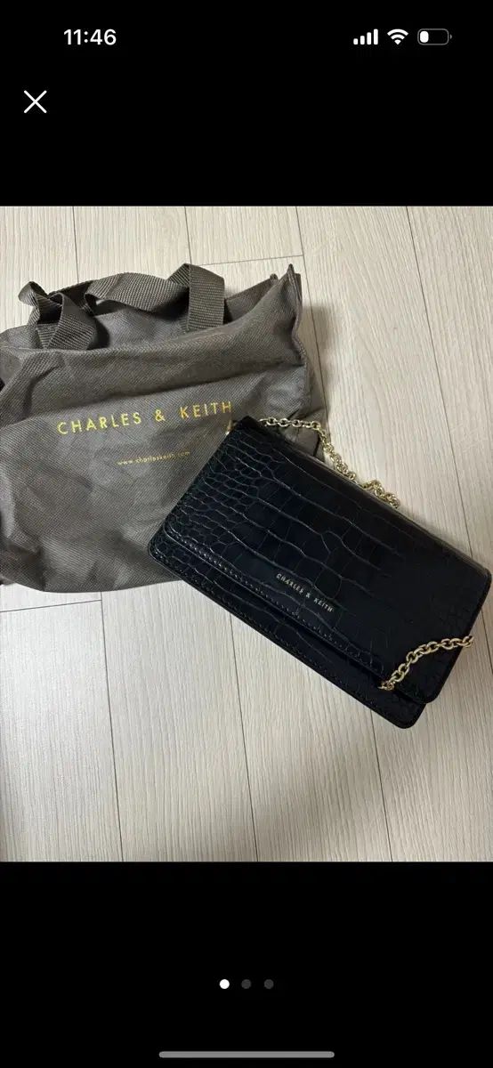 CHARLES - KEITH チャールズアンドキース 黒 ハンドバッグ バッグ