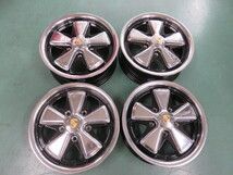 ポルシェアロイ 15X4.5 15X5.5 5H 130 エンブレム ポリッシュ＆ブラック FUCHS フックス ビートル TYPE1 BUS TYPE2