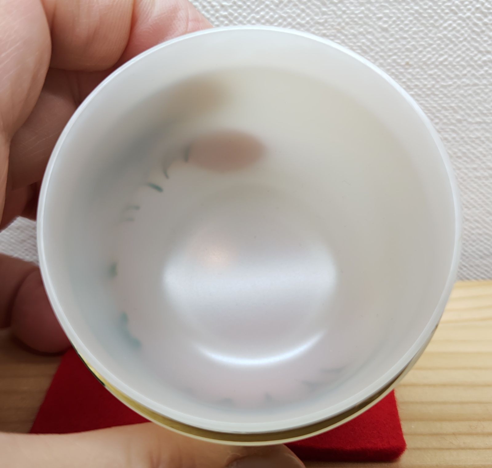 逢絢亭・新品】茶道具 棗 中棗 竹の絵 半透明クリア 樹脂製 職人さん