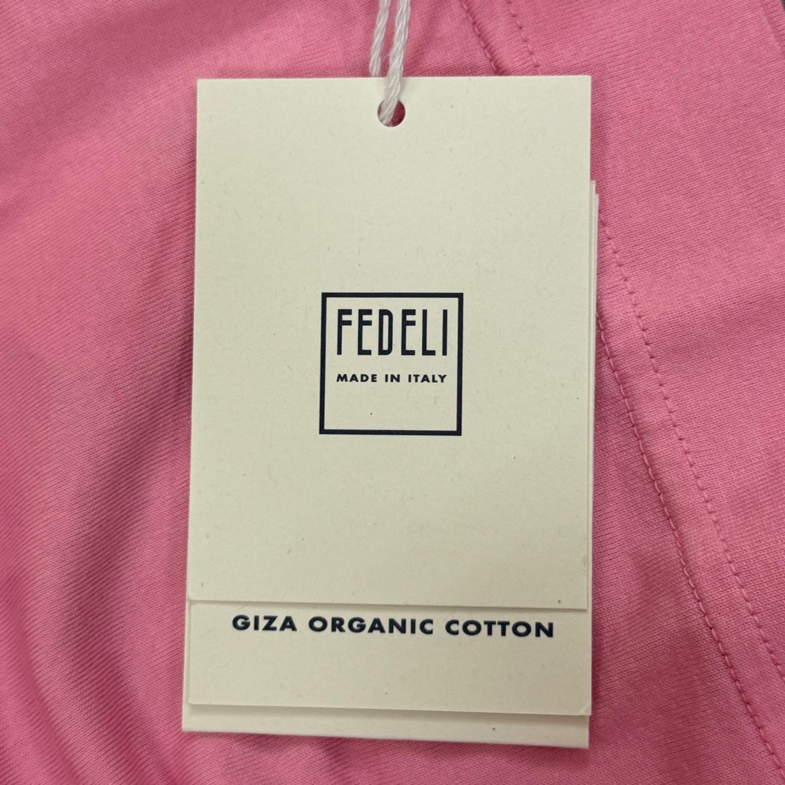 定価22000円 国内正規 新品 FEDELI JERSEY GIZA ORGANIC DUSTY オーガニック ギザコットン Tシャツ フェデーリ 6UED0103 ピンク