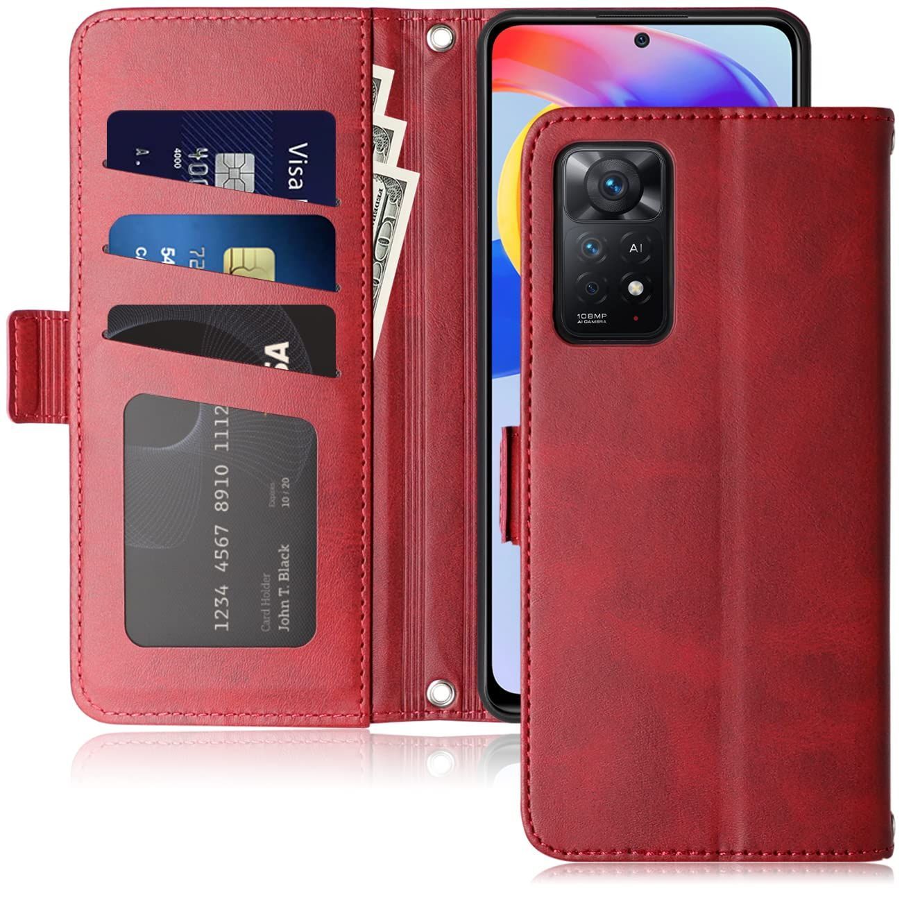 【特価セール】収納 カード 財布 手帳型 高級PU ケース カバー 5G (Re