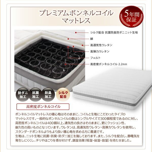 ポケットコイルマットレス付き ワイドK200