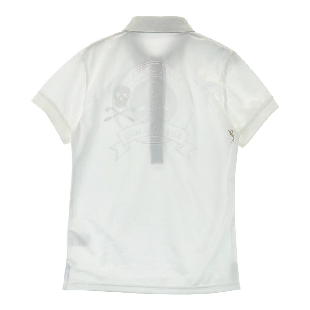 サイズ S MARK-LONA マークアンドロナ 半袖ポロシャツ ホワイト系 240101538082 ゴルフウェア レディース ストスト