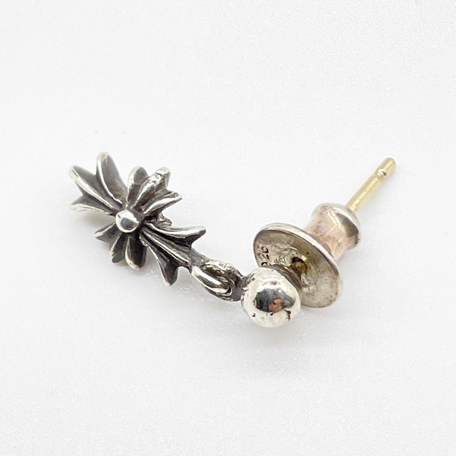 クロムハーツ タイニーE CHプラスドロップピアス ダイヤモンド シルバー CHROME HEARTS クロムハーツ - シルバー タイニーE CHプラス