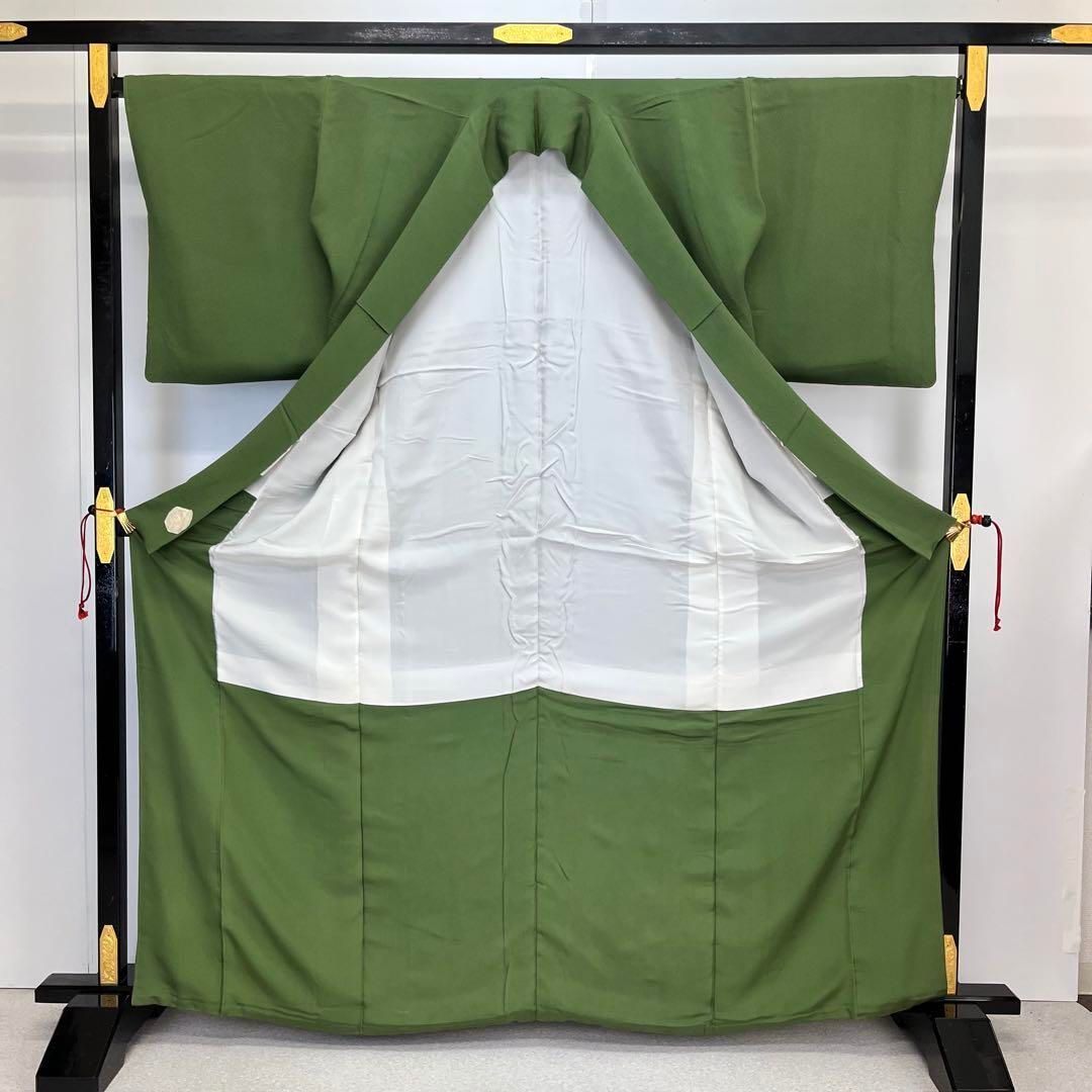 色無地 花井幸子 青丹色 縮緬 トールサイズ  K-3974 色無地 花井幸子 青丹色 縮緬 トールサイズ K-3974 - メルカリ