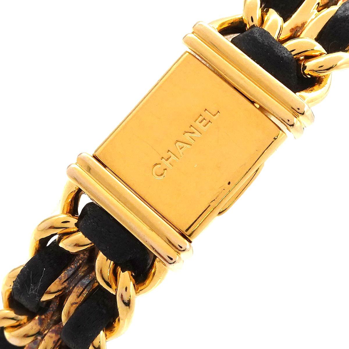 CHANELプルミエール 美品 ゴールド/ブラック シャネル CHANEL プルミエール Sサイズ H0001 ヴィンテージ