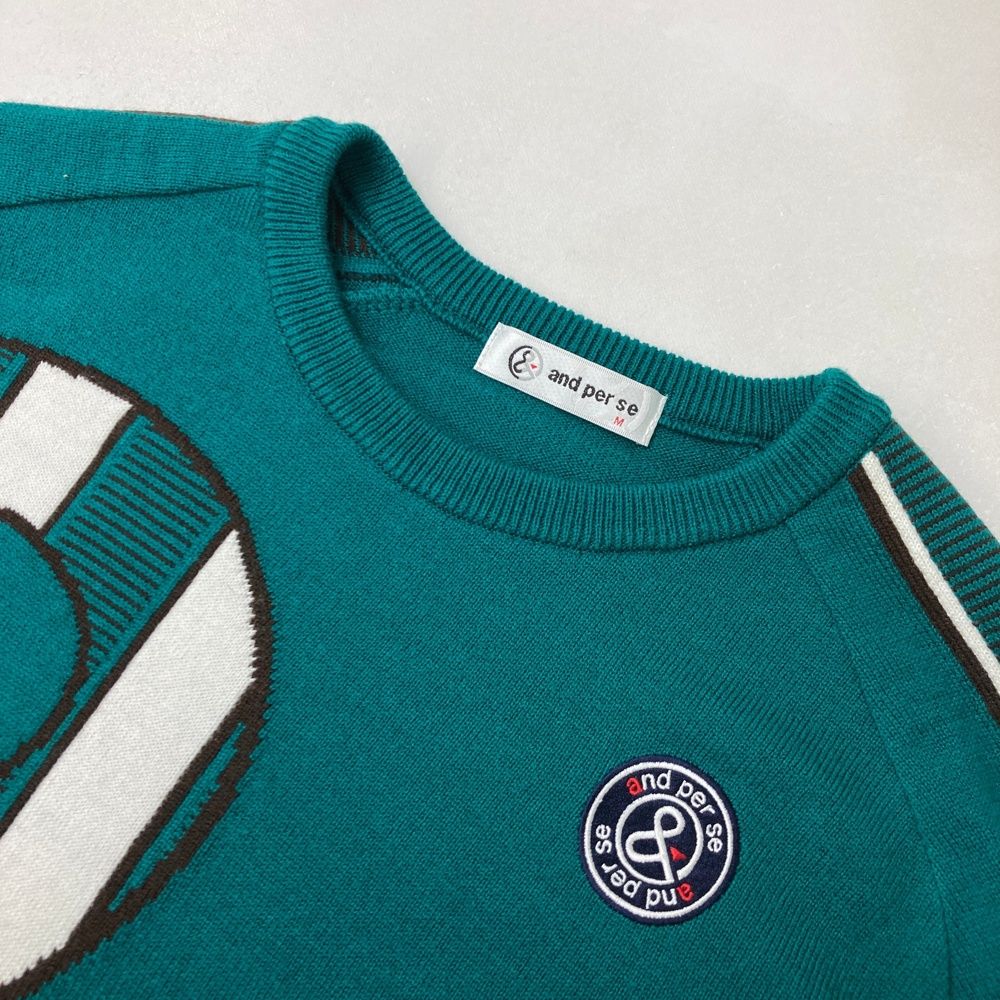 新品 and per se ウールmixニット 長袖セーター 定価18700円 新品 and per se ウールmixニット 長袖セーター 定価18700円 and