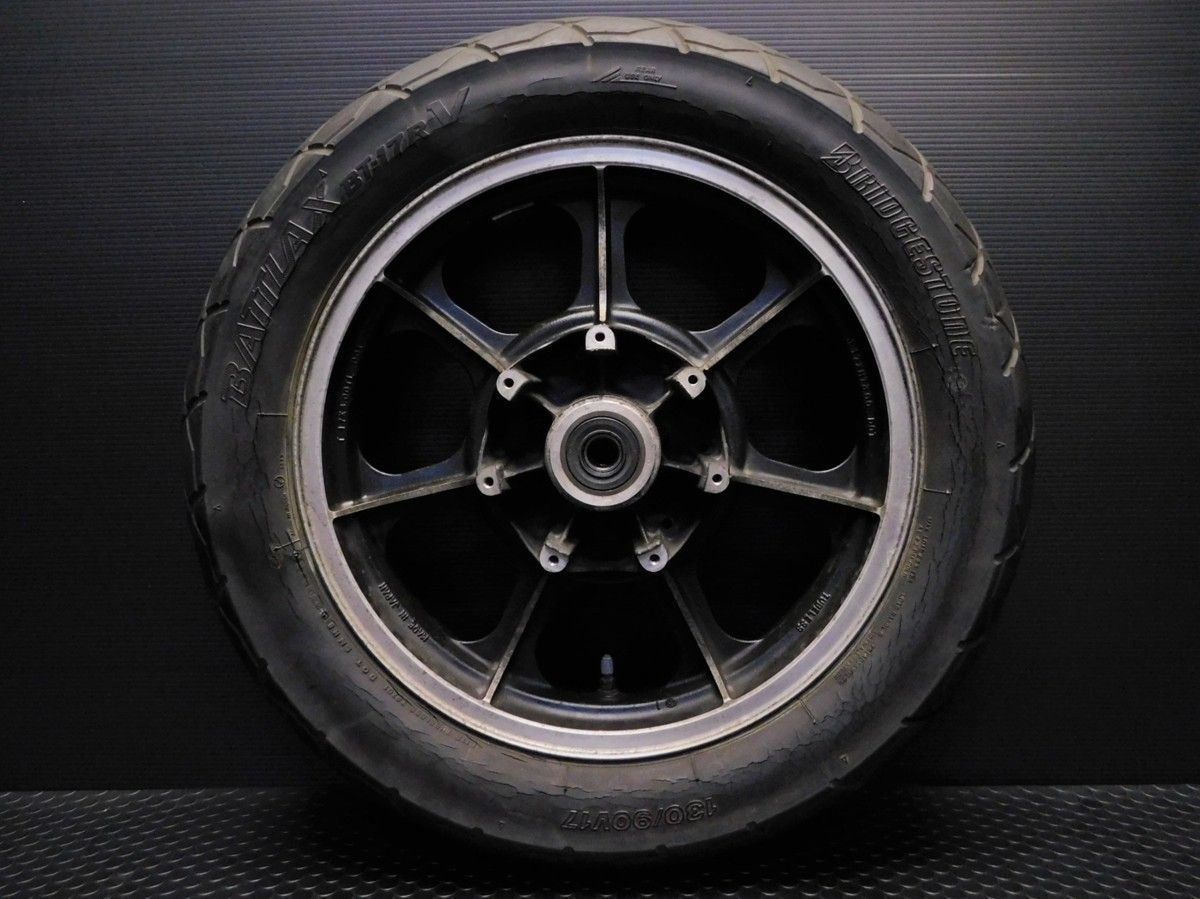 評価B 160◆ Z1300 KZT30A A5 純正 リア ホイール T17×3.00 KZ1300 Z750 Z1100GP Z1000R e8504A2
