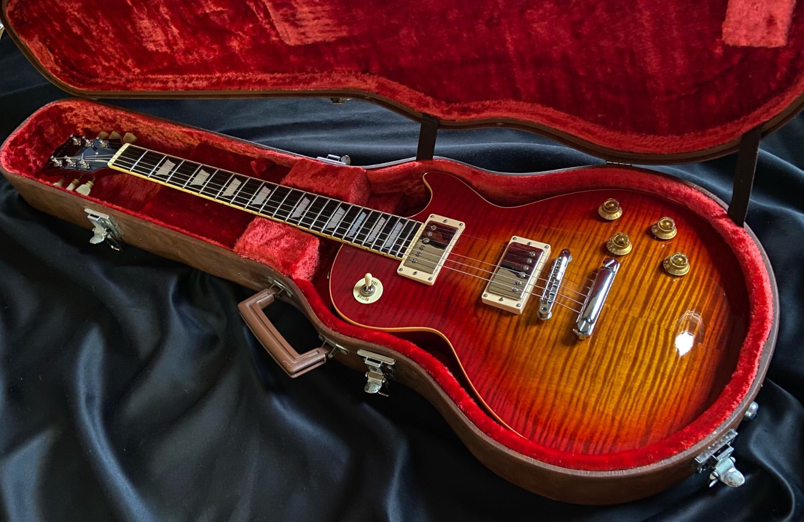 Schecter シェクター タイガーフレイム レスポール チェリーサンバースト 指板ホンジュラスローズウッド1993年 保管