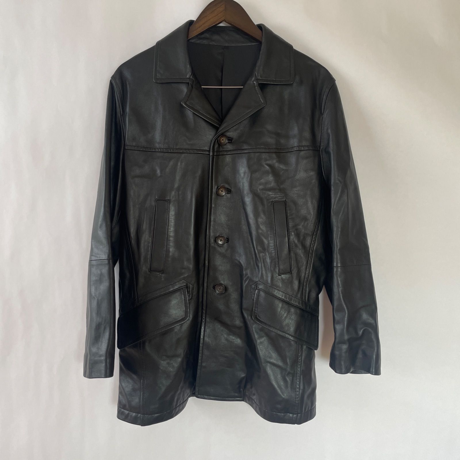 美品】element of SIMPLE LIFE 羊革 ラムレザー メンズ レザー