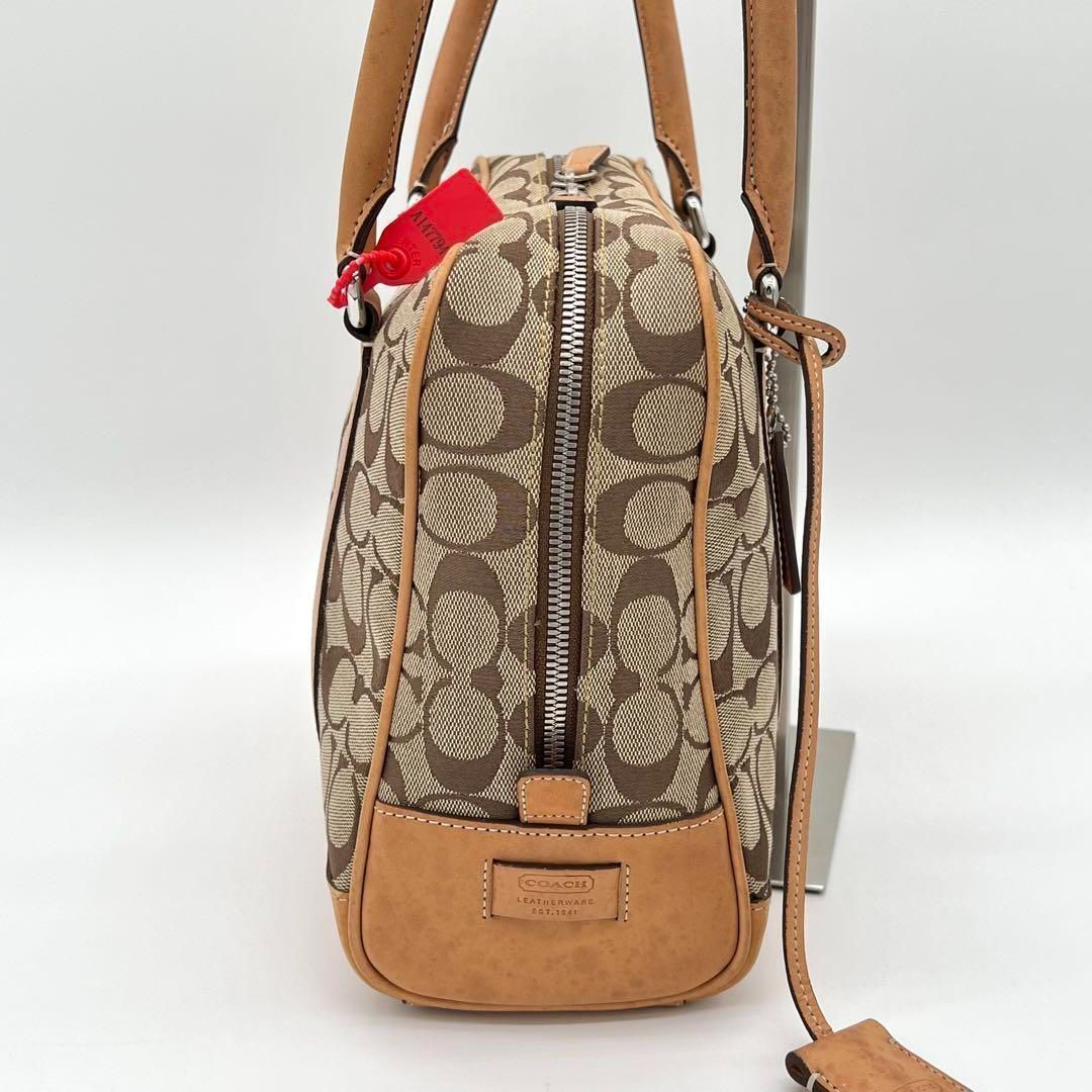 【良品】コーチ シグネチャー トートバッグ セミショルダーバッグ ヴィンテージ COACH - 【良品】コーチ シグネチャー トートバッグ