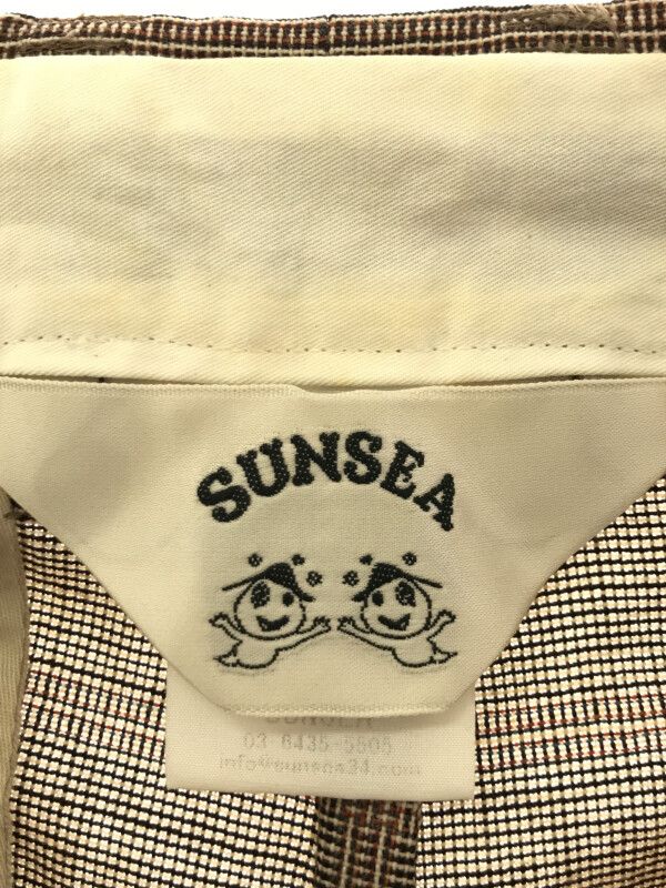 SUNSEA サンシー 20SS ANCIENT CHECK WIDE STRAIGHT PANTS チェック