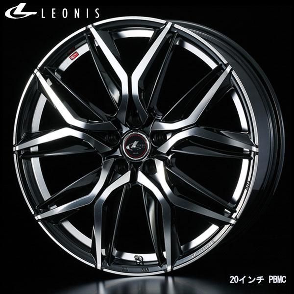 WEDS レオニスLM 17x7.0J+53 5H/114 PBMC/パールブラック/ミラーカット (4本) 