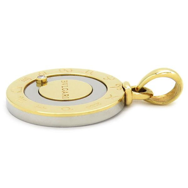 ブルガリ BVLGARI ペンダントトップ ホロスコープ 1Pダイヤ K18YG  