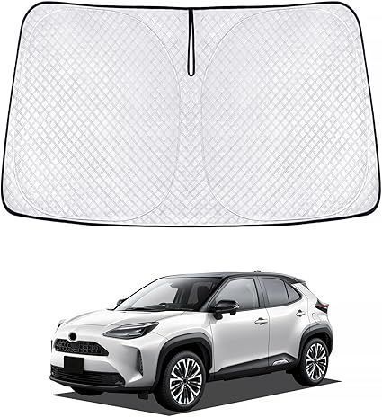 ヤリスクロス サンシェード yaris cross 車種 フロントガラス用 サンシェード カーシェード シェードカーテン UVカット 日よけ 遮光 断熱 マルチサンシェード 紫外線カット 高密度生地 日差し 折り畳み式 車中泊 プ