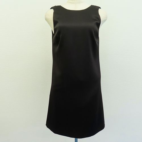 alice + olivia ブラックノースリーブミニワンピース Alice + Olivia Ellis Crewneck Sleeveless Bow Mini Dress in Black