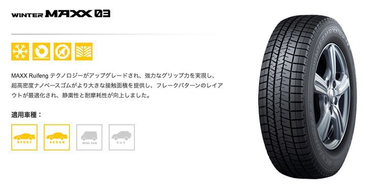 【品質保証】 製 在庫有 ダンロップ WINTER MAXX 03 ウインターマックス ゼロスリー WM03 245 45R18 96S スタッドレスタイヤ 4本セット 今すぐ一括検索!