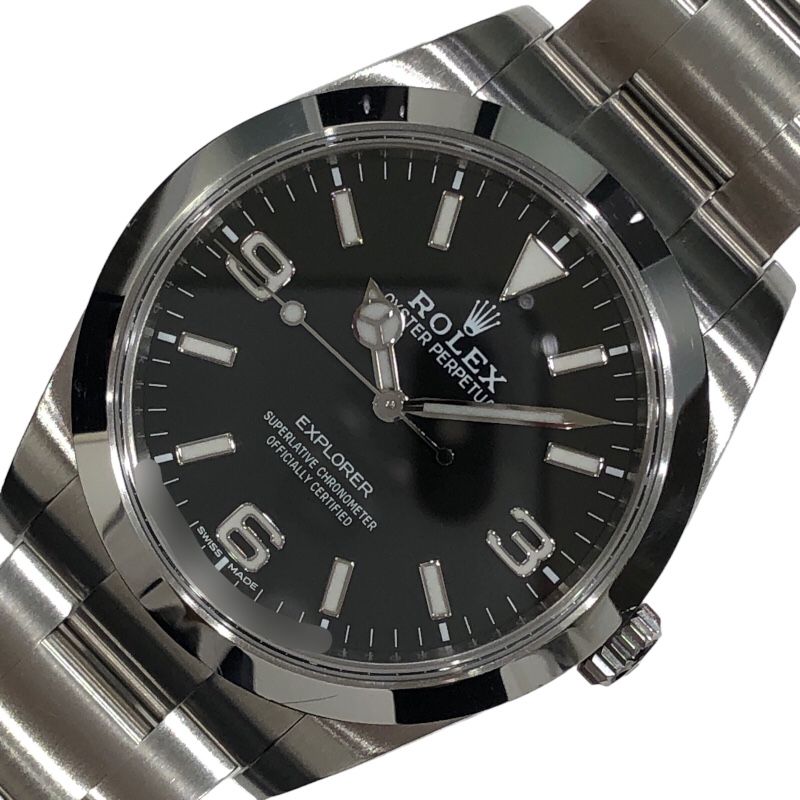 ロレックス ROLEX エクスプローラー1 214270 ブラック SS メンズ 腕時計 - メルカリ