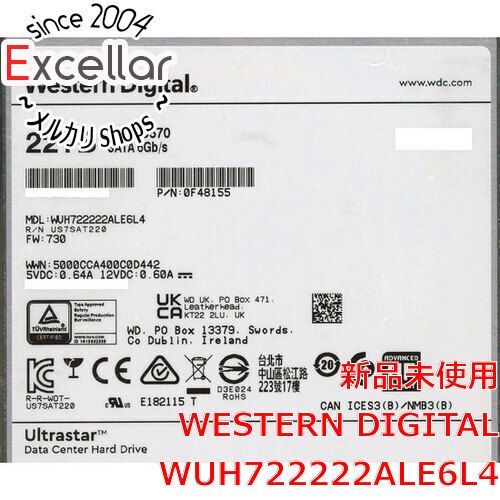 [bn:16] Western Digital製HDD　WUH722222ALE6L4　22TB SATA600 7200