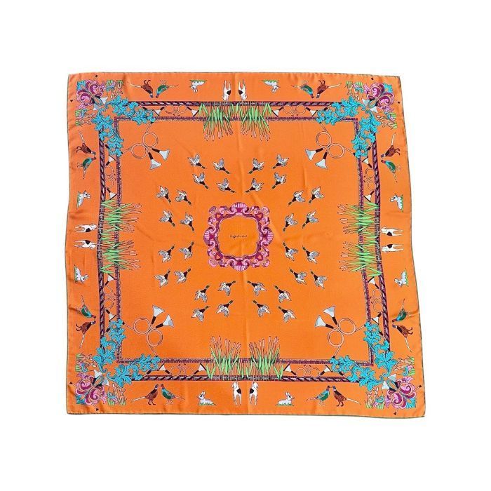 大阪 関西万博 ブルネイパビリオン シルクスカーフ セピアカラー