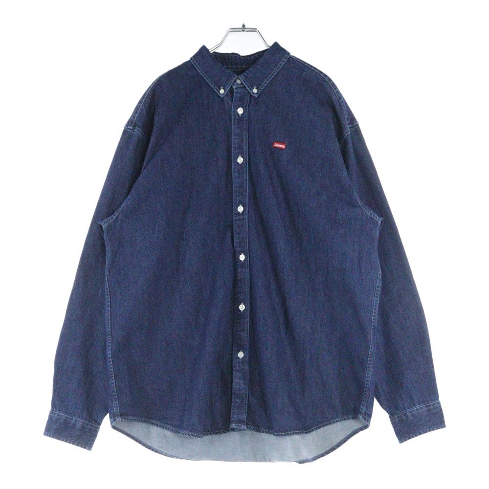 SUPREME シュプリーム 24AW Small Box Shirt Rinsed Denim スモールボックスロゴ 長袖デニムシャツ インディゴ