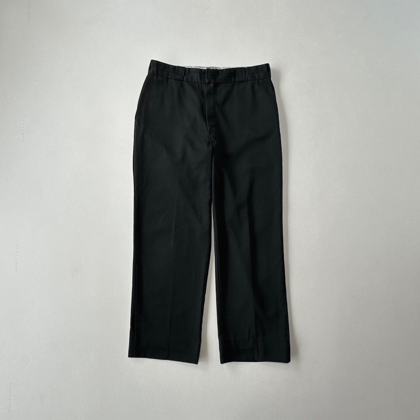 80s Dickies 874 チビタグ ブラック チノパン 34 USA製 ディッキーズ