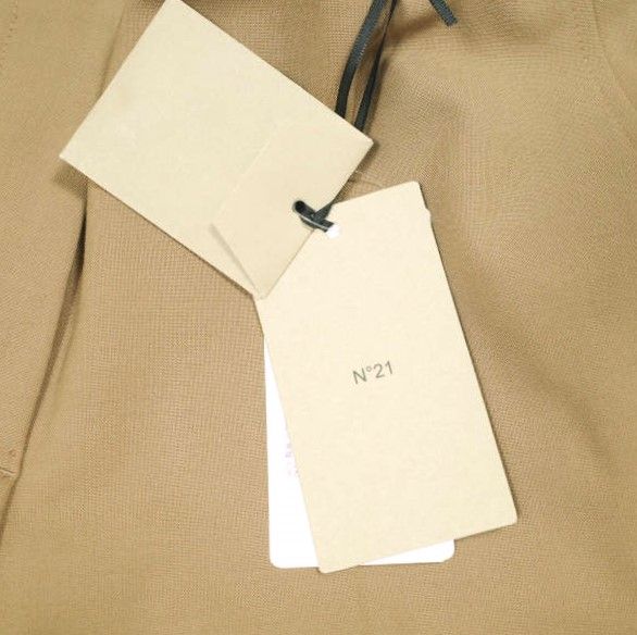 N°21 ヌメロヴェントゥーノ 22SS イタリア製 ポリエステルウール ノープリーツトラウザーズ 5B PANTALONE TESSUTO 22SW-B031-3035 36 BEIGE 定価80 300円 ストレート パンツ ボトムス g22994 DECORATOM_COM_BR
