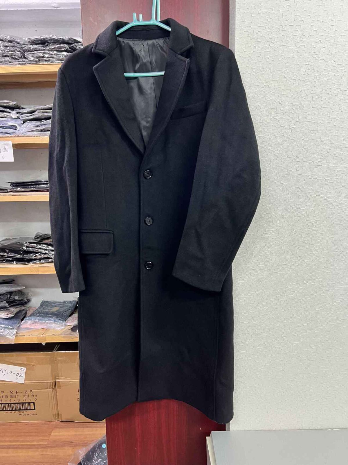 ビジネスコート 紳士服 チェスターコート メンズ テーラードジャケット ウール コート ロング丈 ポケット付き 無地 アウター カジュアル 暖かい 保温 min