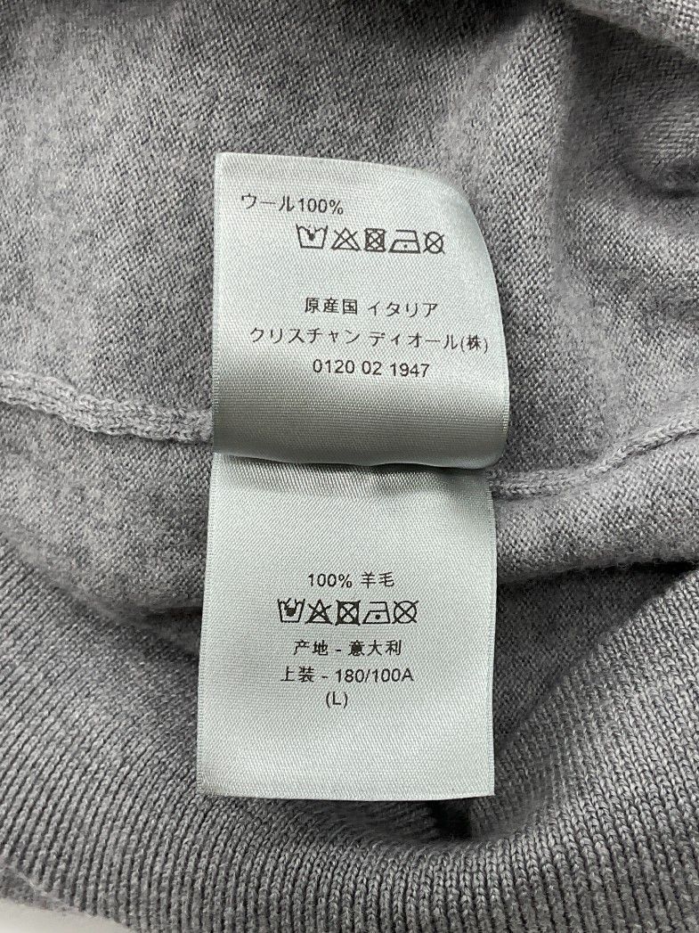 DIOR ディオール L グレー ATELIER アトリエ ロゴ ニット - メルカリ
