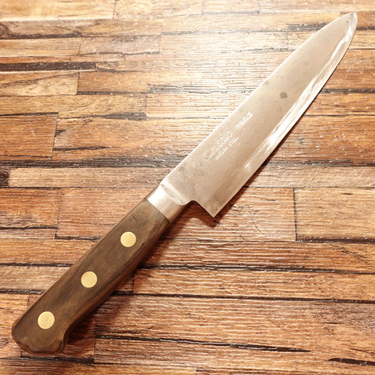 好評 MISONO ミソノ スウェーデン鋼 刃厚 牛刀 研ぎ済 洋出刃包丁 調理器具
