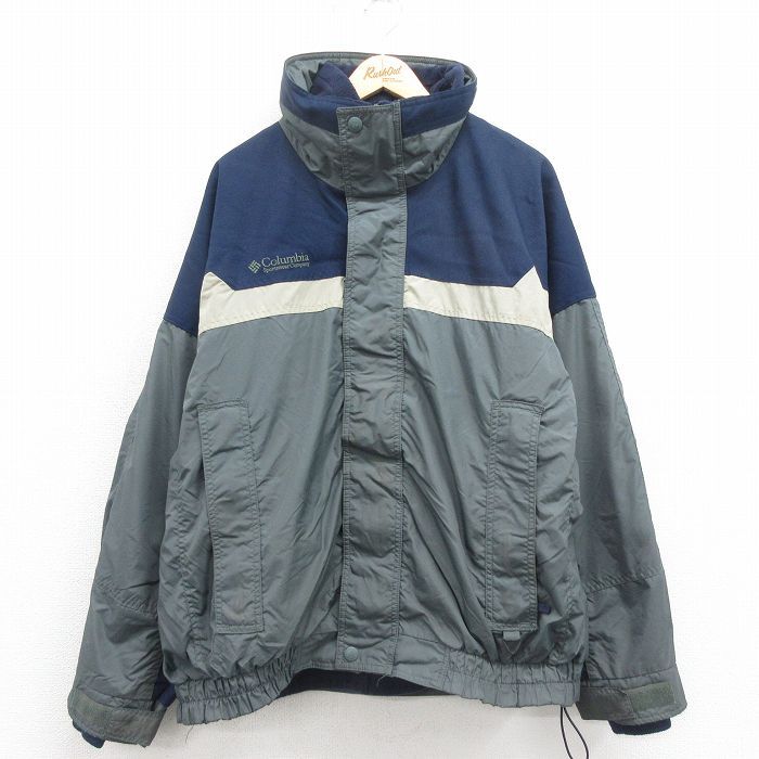 XL 古着 コロンビア 長袖 ナイロン マウンテン ジャケット メンズ 00s Bugaboo 大きいサイズ 紺 ネイビー 内側フリース 25oct15 アウ