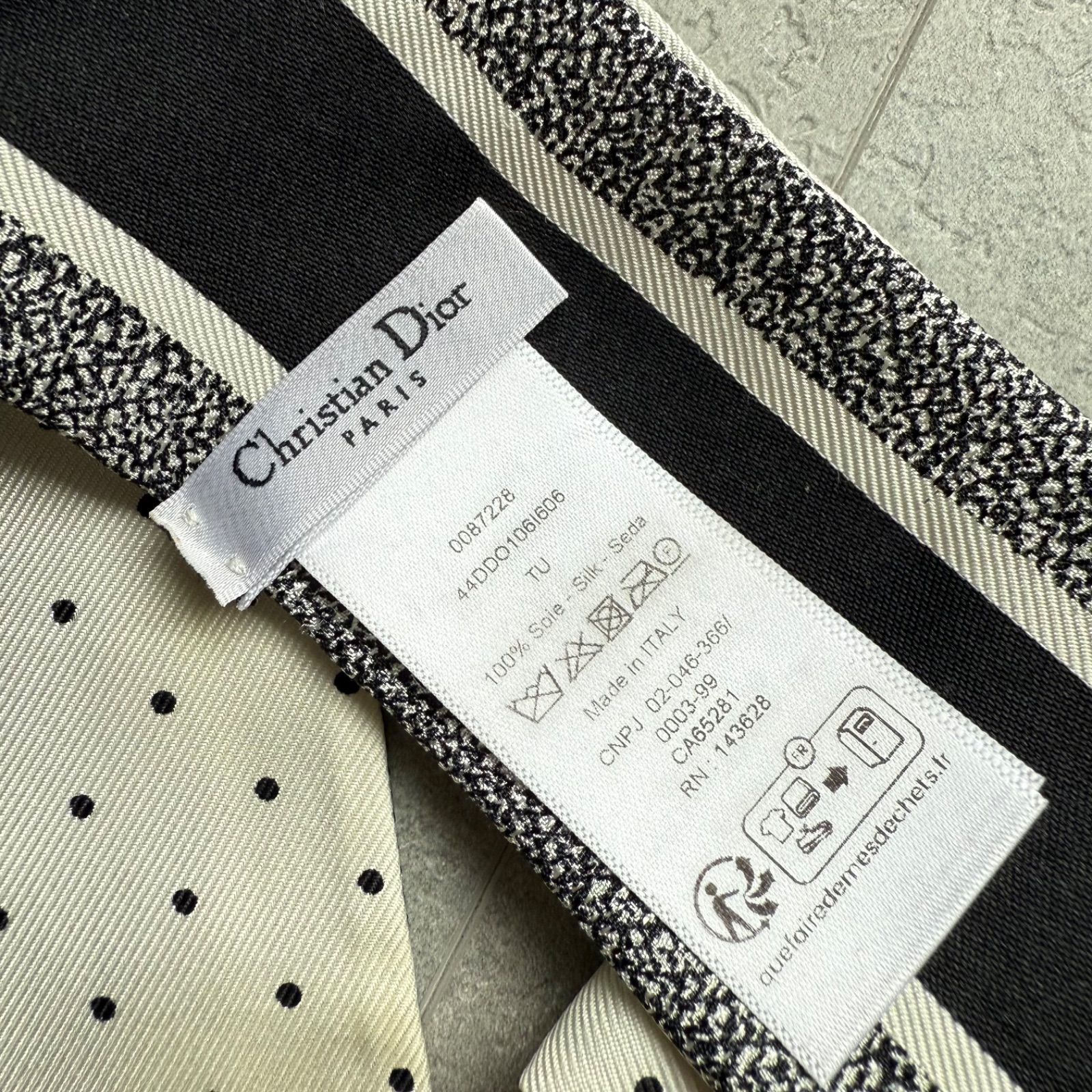 Dior ￼ディオール　ミッツア￼　ミニスカーフ　ツイリー　シルク100 Christian Dior クリスチャンディオール ミッツア ミニスカーフ