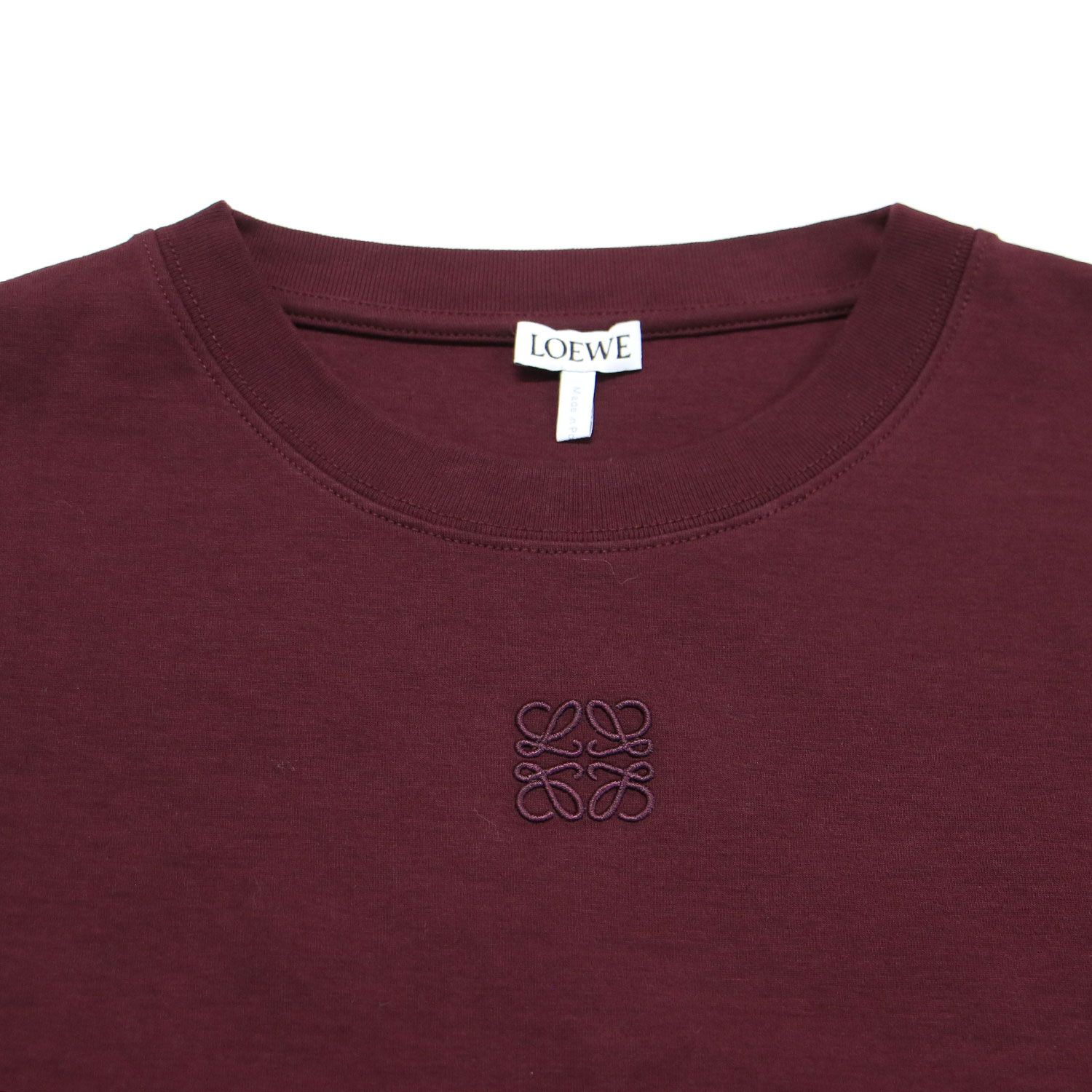 LOEWE ロエベ Tシャツ ボルドー サイズ:S | 25春夏 アシンメトリ