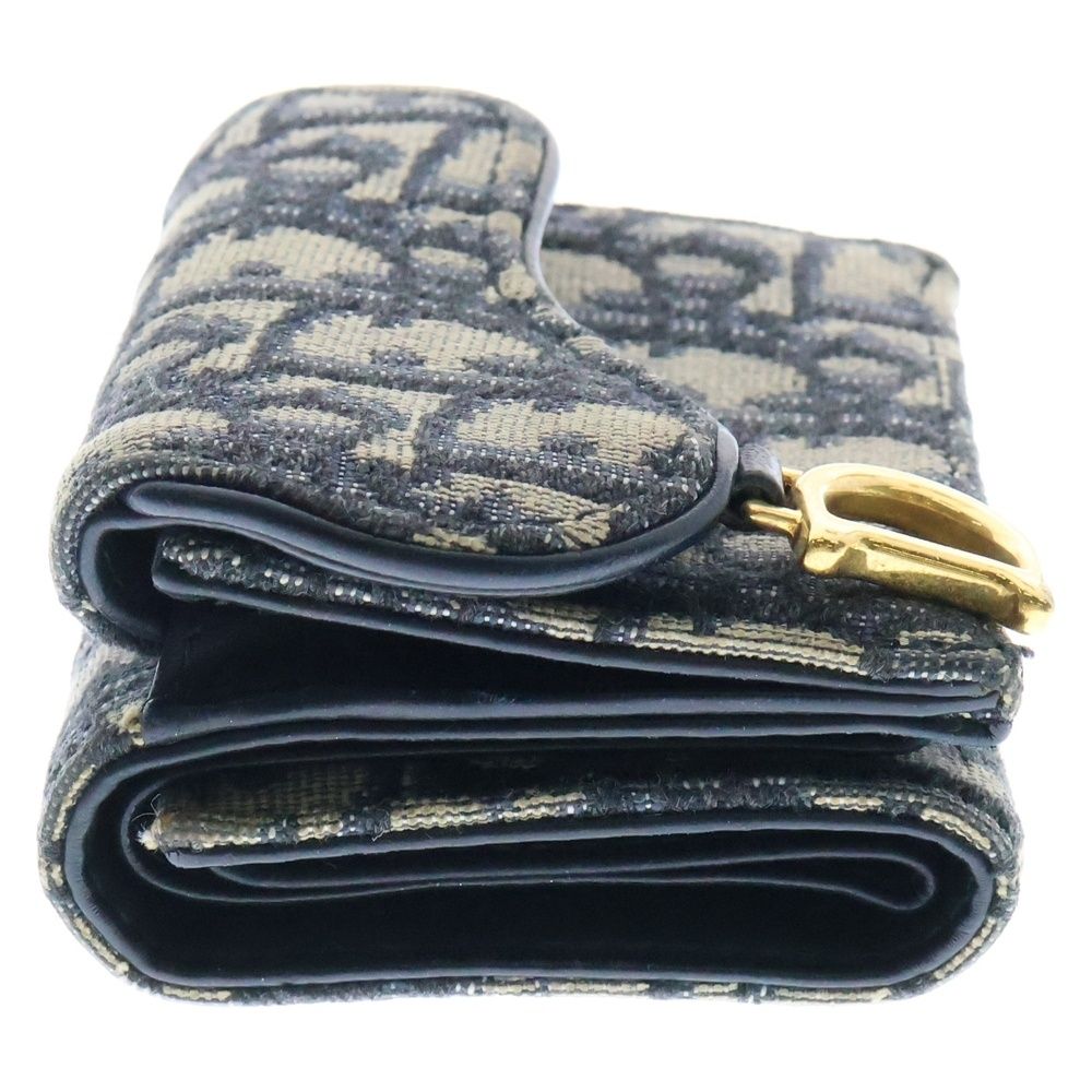 ◆Christian Dior 三つ折り財布◆ディオール オブリーク ネイビー Christian Dior 三つ折り財布 ネイビー/ベージュ Christian Dior