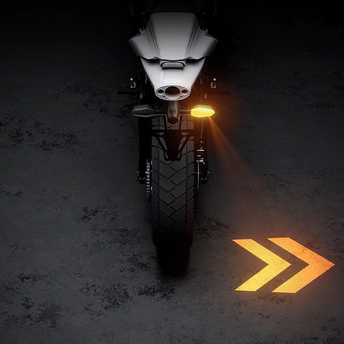 バイク LED ウィンカー プロジェクション 左右セット アンバー