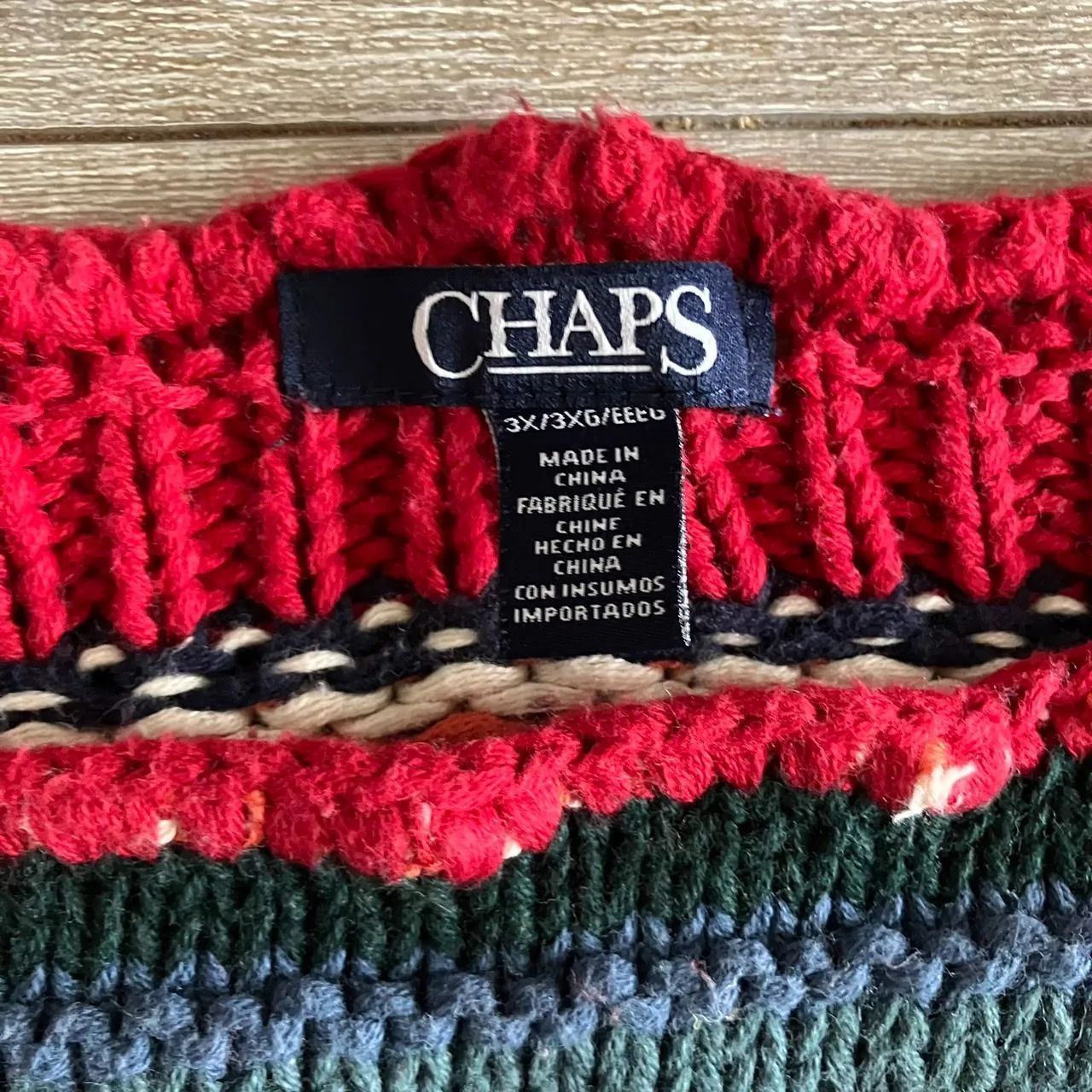 3XL! 松村北斗 着用 CHAPS マルチカラー セーター チャップス 3XL! 松村北斗 着用 CHAPS マルチカラー セーター チャップス