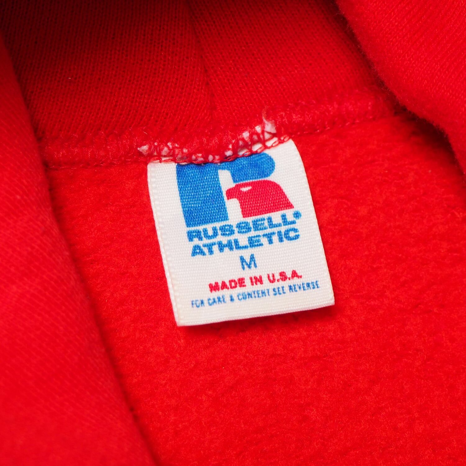 Vintage 80s RUSSELL ATHLETIC スウェットパーカー 赤