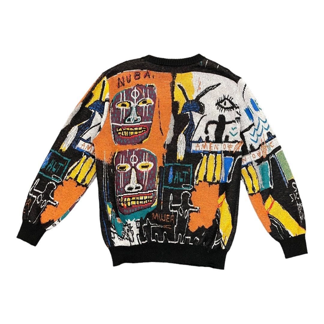 WACKO MARIA 22AW JEAN-MICHEL BASQUIAT CREW NECK SWEATER TYPE 3