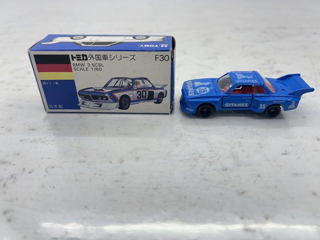 トミカ外国車シリーズBMW 3.5 CS Lです。日本製　青箱 盛岡45-0014】青箱 / 日本製 トミカ外国車シリーズ F30 BMW 3.5