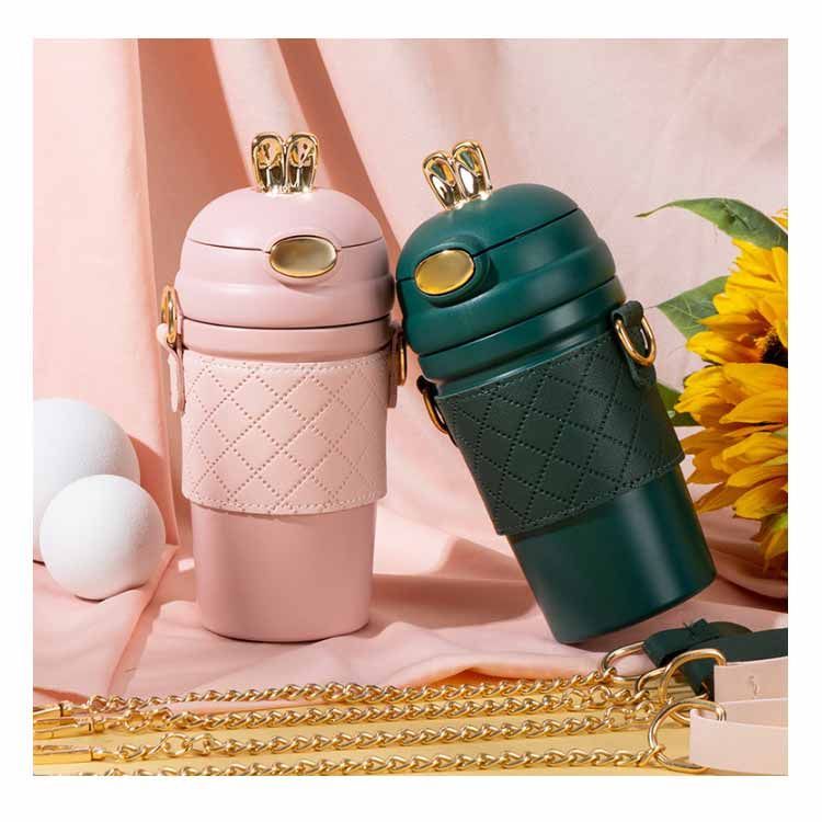 460mlキラキラ保冷保温 ストロー ス ショルダー　水筒 楽天市場】水筒 450ml ストロー付ステンレスボトル ハローキティ