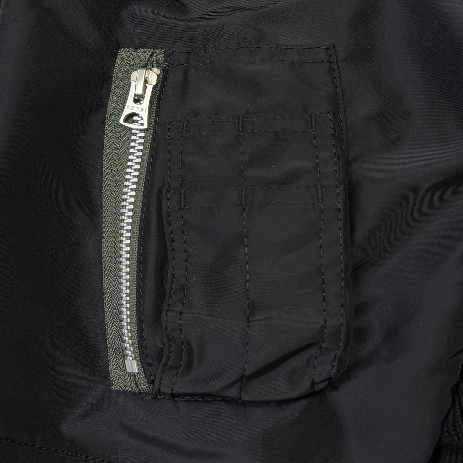 sacai 25SS Nylon Twill x Knit Blouson3