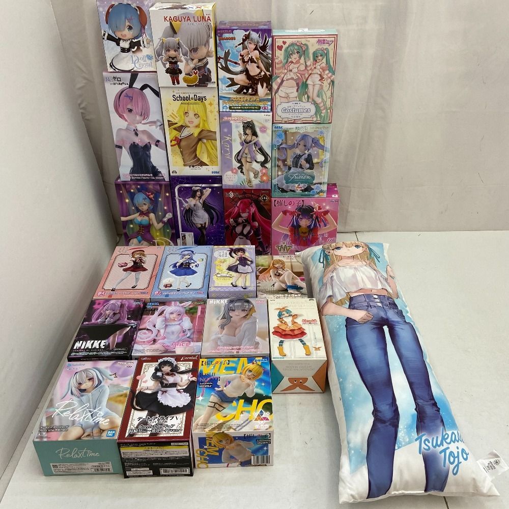 【27点セット】フィギュア まとめ売り 詰め合わせ 美少女 リゼロ NIKKE 03w19107 美少女系プライズフィギュア クッション 24点まとめ