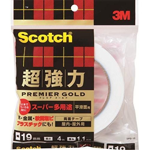 3Mスコッチ超強力両面テーププレミアゴールドスーパー多用途 1巻SPS-19