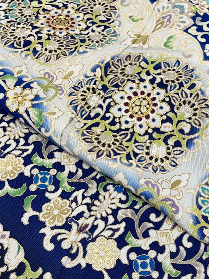 吉澤の友禅 十日町 豪華 訪問着 金駒 金彩 大華紋 正絹 躾糸付き X396